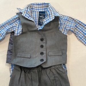 Nautica boys toddler vest suit set